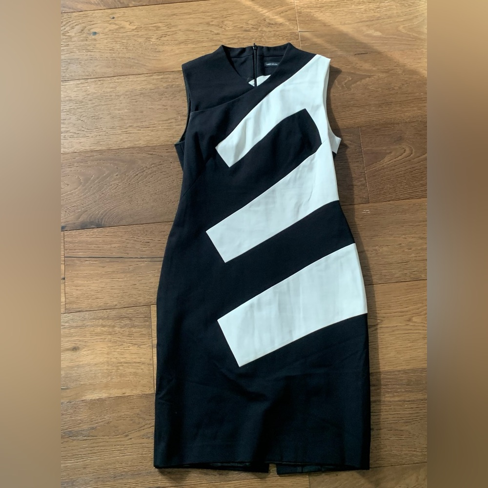 Black and White Sleeveless Dress